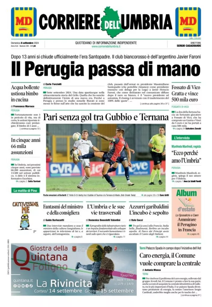 Prima-pagina-corriere umbria-del-2024-09-08